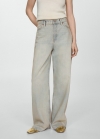 Mango Jeans wideleg tiro alto - Azul claro vintage