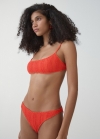 Mango Braguita bikini clásica textura - Rojo coral
