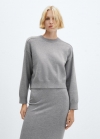 Mango Jersey costuras decorativas - Gris medio vigoré