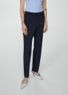 Mango Pantalón recto traje - Azul marino oscuro