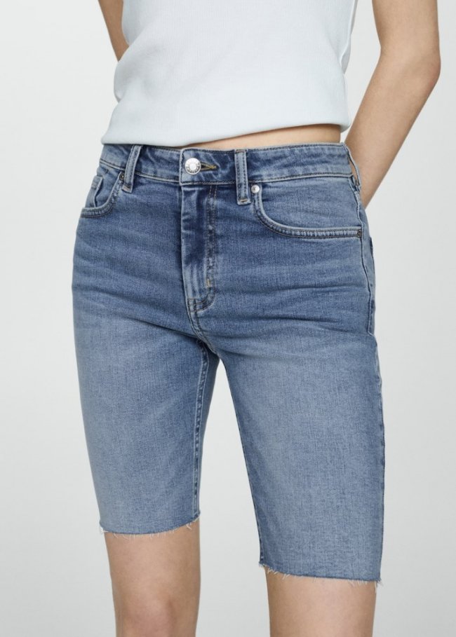 Mango Bermudas vaqueras slim fit - Azul medio