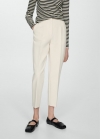 Mango Pantalón detalle pinzas - Gris claro/pastel
