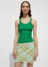 Mango Top punto tirantes - Verde
