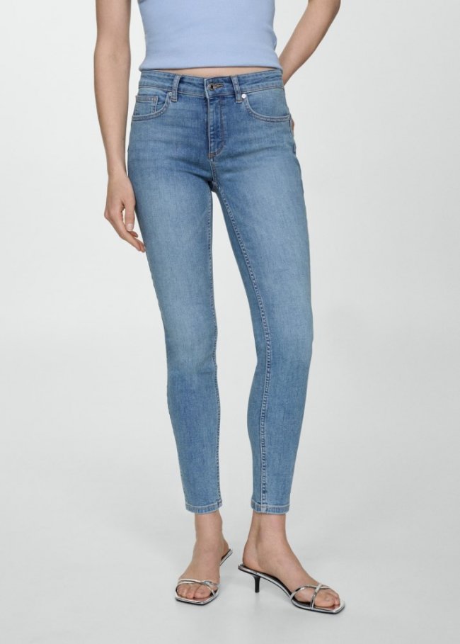Mango Jeans skinny push-up - Azul medio