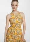 Mango Vestido estampado lazo - Amarillo