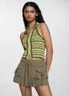 Mango Minifalda bolsillos cargo - Khaki
