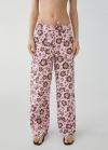 Mango Pantalón estampado flores - Rosa pastel