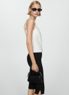 Mango Top cremallera tirantes - Blanco