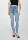 Mango Jeans skinny tiro alto - Azul medio