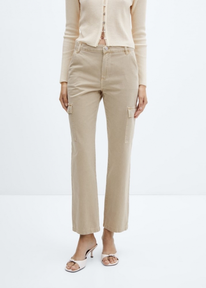 Mango Jeans cargo bolsillos - Arena