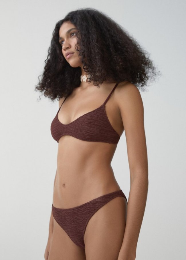 Mango Braguita bikini textura - Chocolate