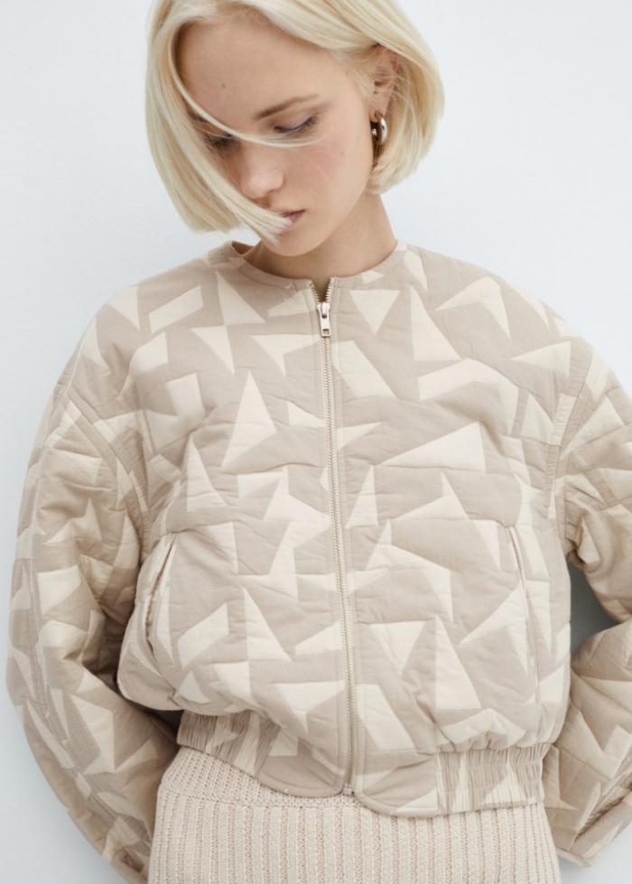 Mango Chaqueta acolchada algodón - Beige