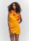 Mango Vestido asimétrico volantes - Naranja