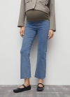 Mango Jeans flare crop premamá - Azul medio