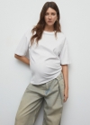 Mango Camiseta 100% algodón oversize - Blanco