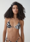 Mango Sujetador bikini leopardo - Negro