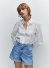 Mango Shorts vaqueros mom-fit - Azul medio