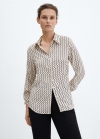 Mango Camisa fluida regular - Gris oscuro vigoré