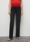 Mango Jeans wideleg premamá - Denim negro
