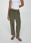Mango Pantalón jogger cordón - Khaki