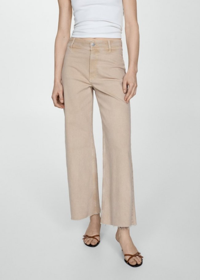 Mango Jeans Catherin culotte tiro alto - Arena