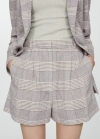 Mango Shorts pinzas estampado cuadros - Gris