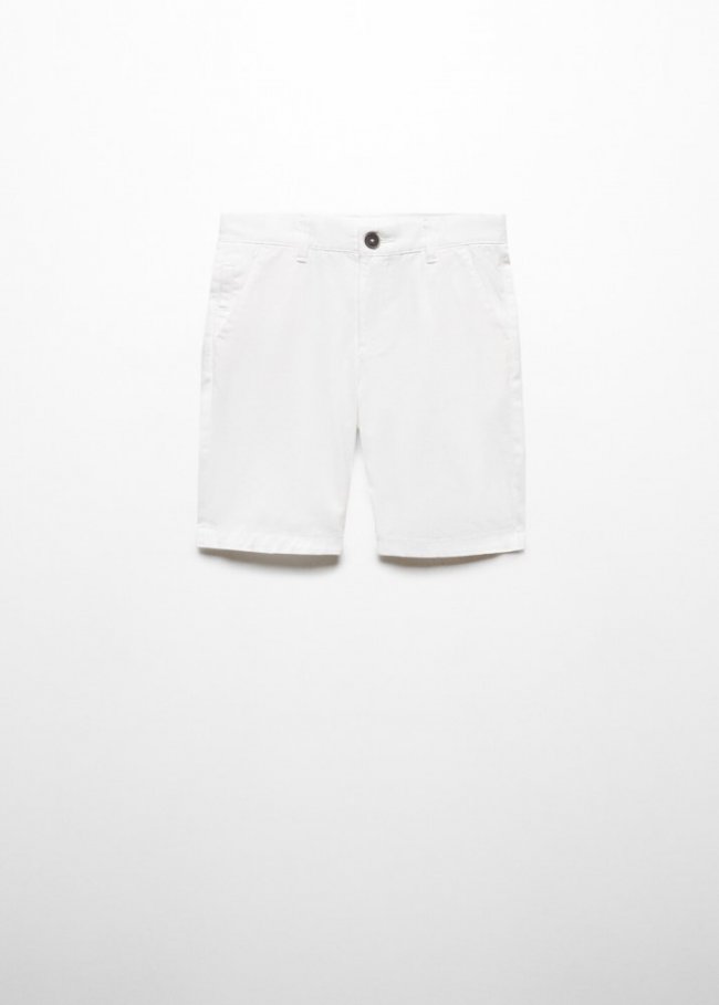 Mango Bermudas estilo chino - Blanco