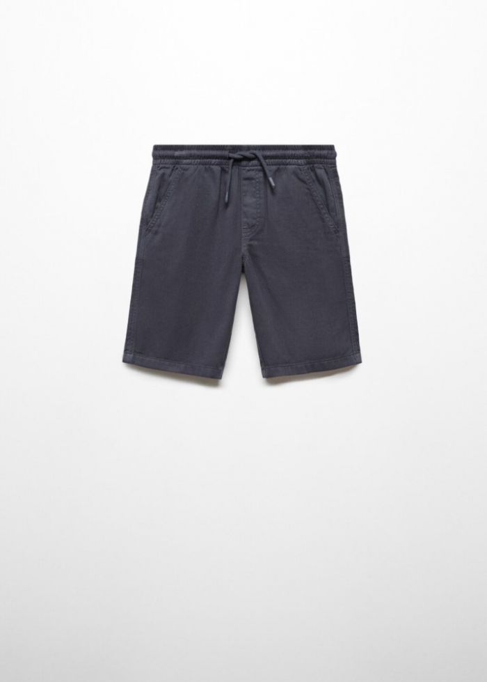 Mango Bermudas cintura elástica - Azul marino oscuro