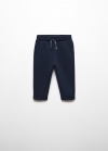 Mango Pantalón jogger algodón - Azul marino oscuro