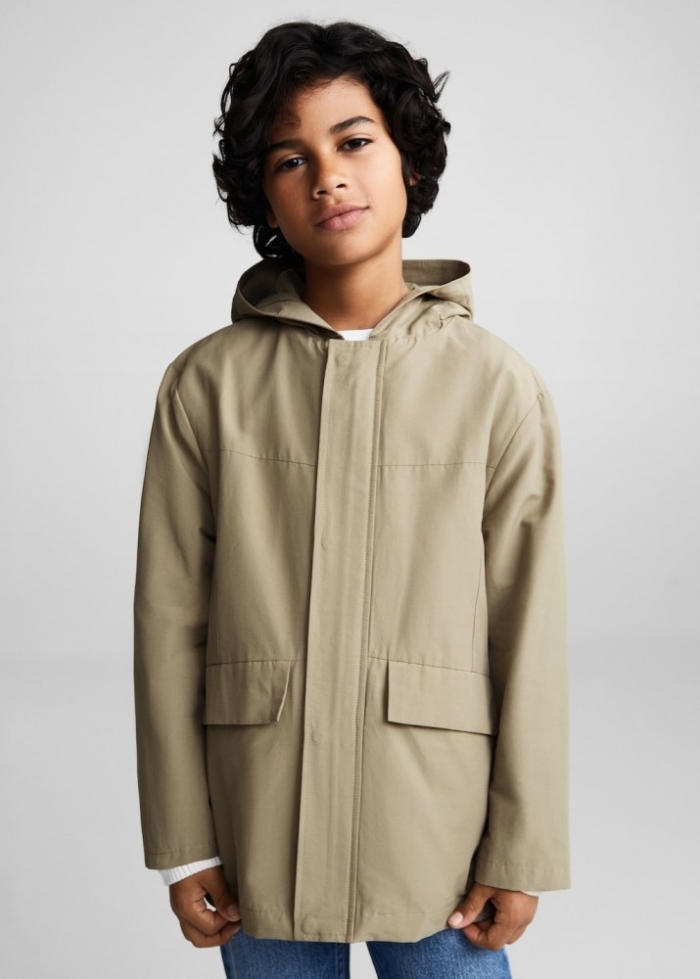 Mango Parka capucha - Marrón medio