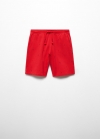 Mango Bermuda estampado palmeras - Rojo