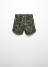 Mango Bañador estampado camuflaje - Verde medio