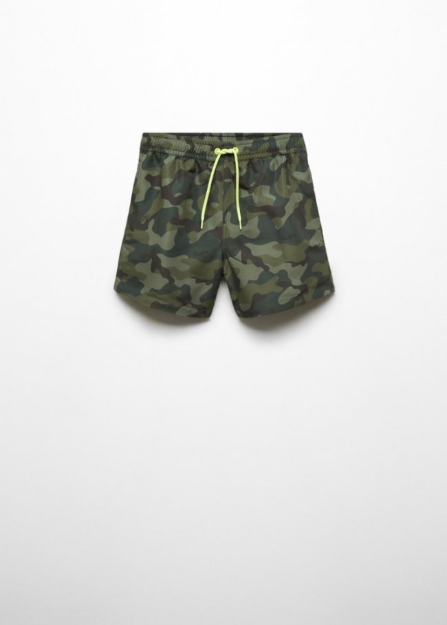 Mango Bañador estampado camuflaje - Verde medio