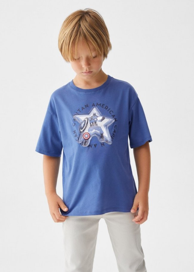 Mango Camiseta interactiva Avengers - Azul