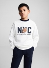 Mango Sudadera mensaje estampado - Blanco roto