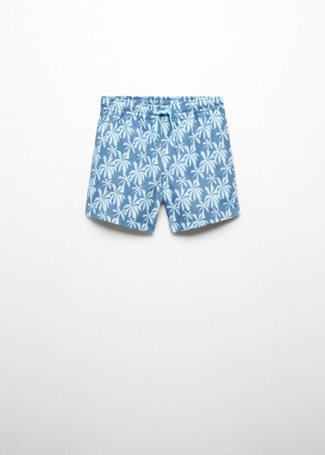 Mango Bañador estampado palmeras - Azul