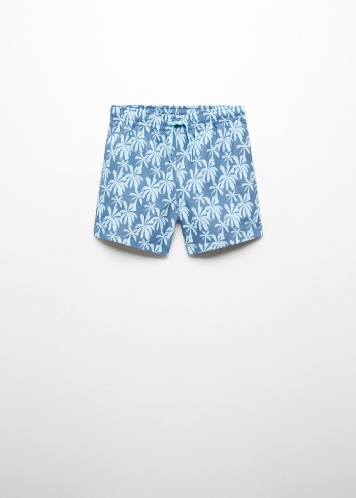 Mango Bañador estampado palmeras - Azul