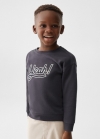 Mango Sudadera mensaje bordado - Gris antracita