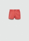 Mango Bermudas slim fit chino algodón - Rojo coral