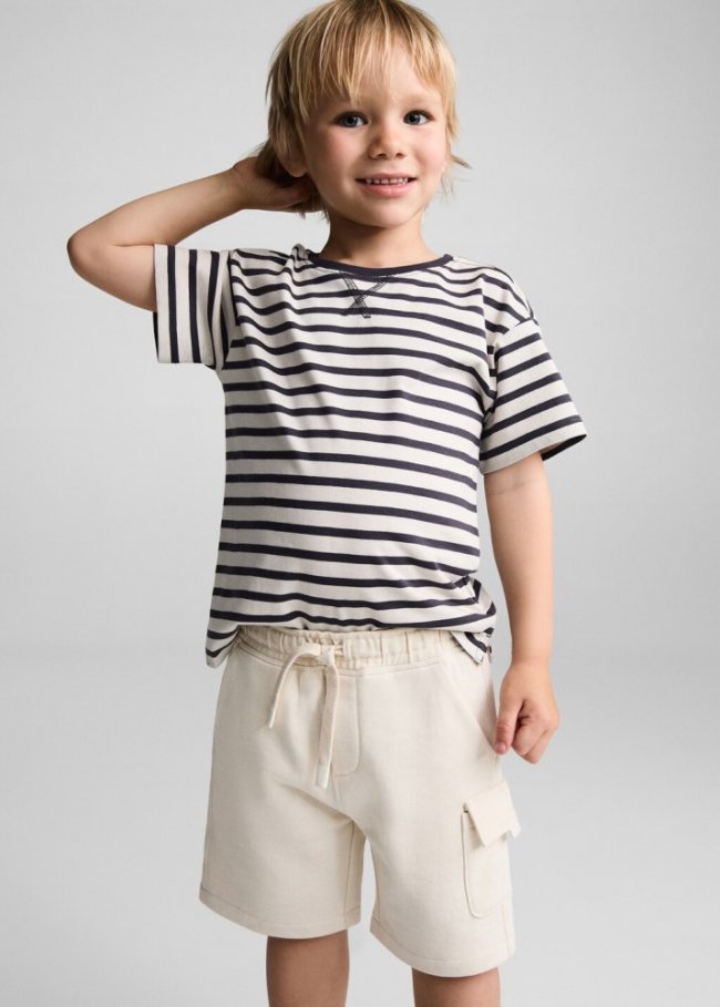 Mango Bermudas algodón cargo - Arena