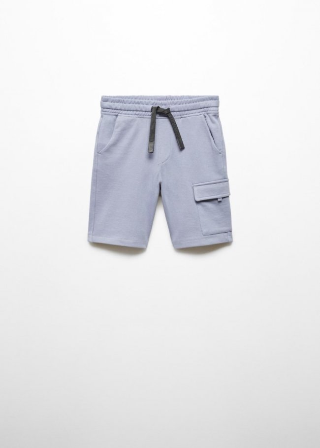 Mango Bermudas algodón cargo - Azul