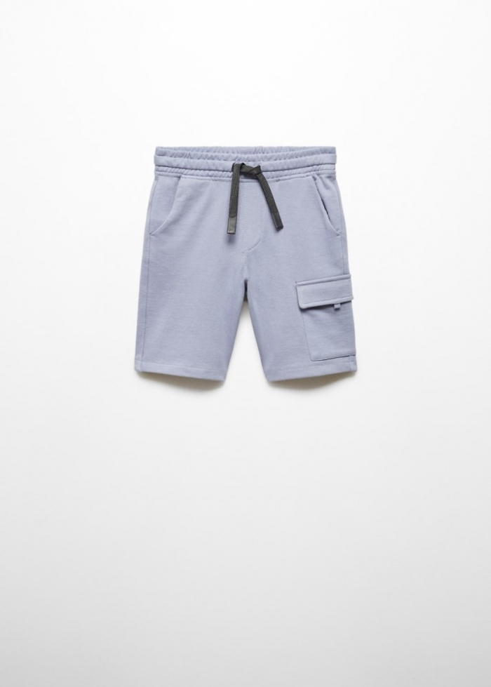 Mango Bermudas algodón cargo - Azul