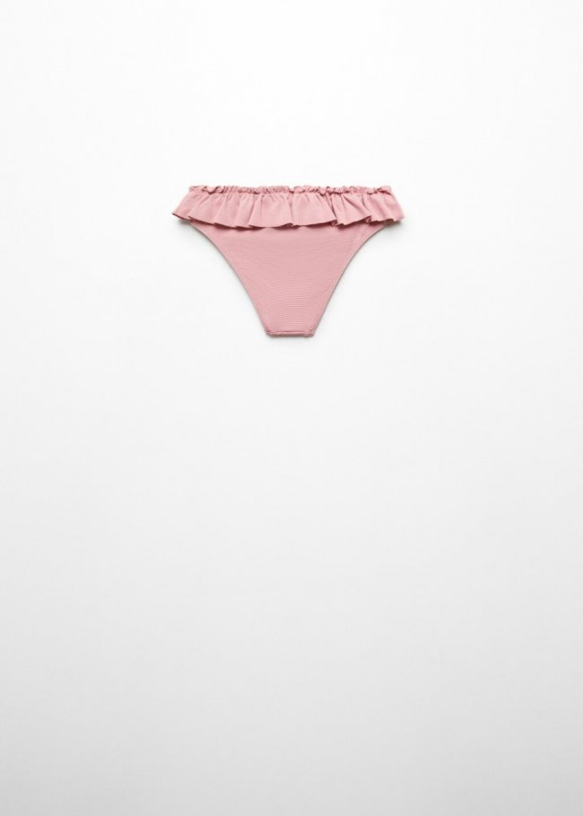 Mango Braguita bikini volantes - Rosa palo