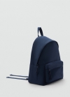 Mango Mochila bolsillo frontal - Azul marino oscuro