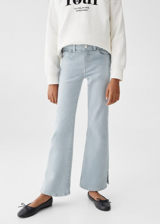 Mango Jeans flare aberturas - Azul