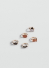 Mango Pack 5 anillos Halloween - Negro