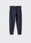 Mango Pantalón jogger cordón - Azul marino oscuro