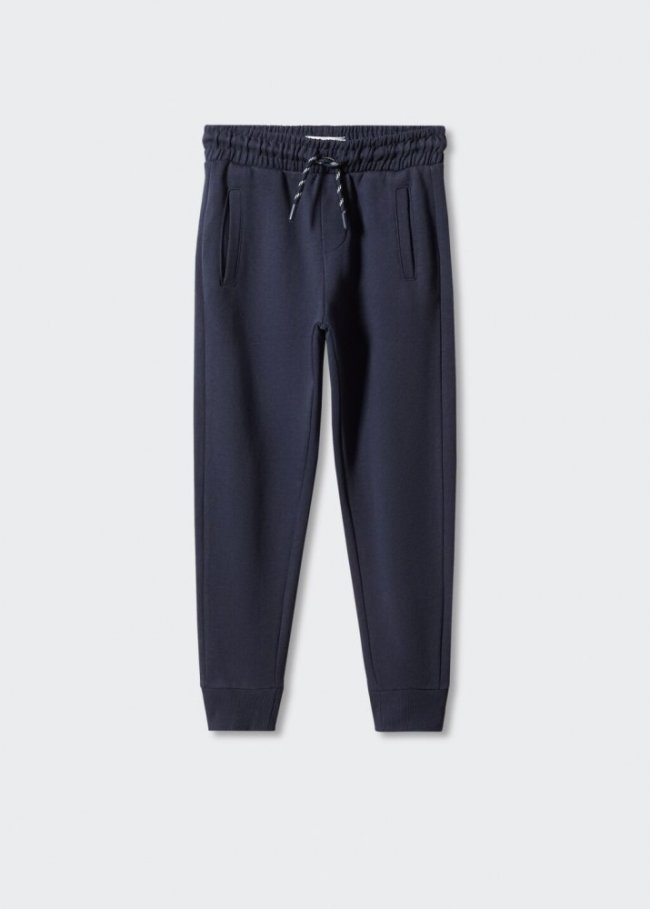 Mango Pantalón jogger cordón - Azul marino oscuro