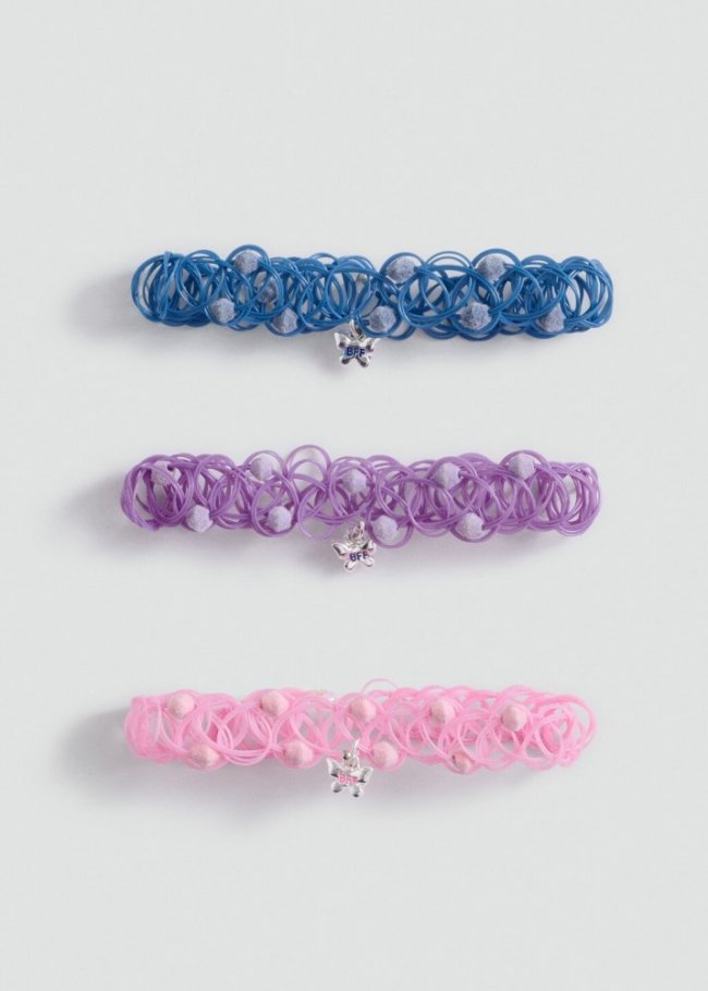 Mango Pack 3 pulseras best friends - Rosa palo