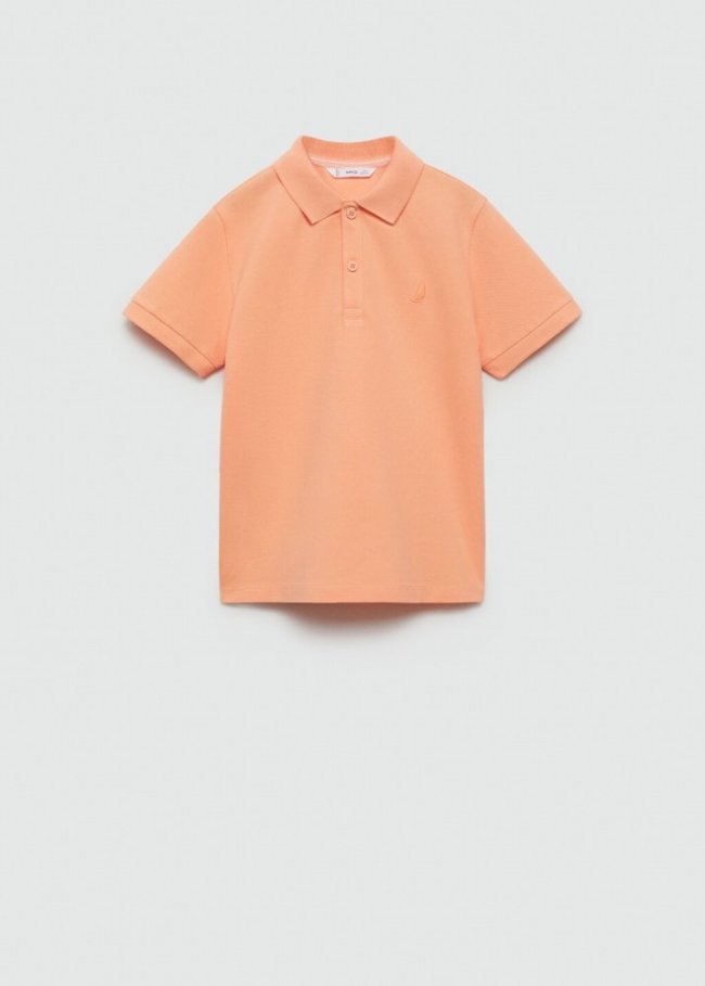 Mango Polo 100% algodón - Naranja pastel